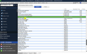 Your new account in the Chart of Acccounts in QuickBooks Desktop.