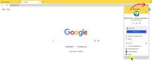 Adding a Chrome profile from the Google Chrome profile menu.