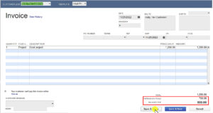 Credits applied to an invoice in QuickBooks Desktop