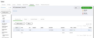 A sub-customer invoice that was paid but doesn't show how it was paid in QuickBooks Online.