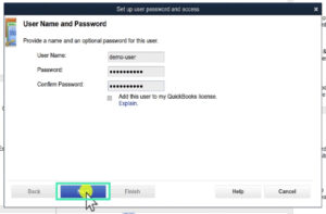Setting up a new user in QuickBooks Desktop
