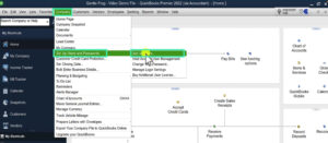 Navigating to the User List in QuickBooks Desktop where you can add, edit or delete users.