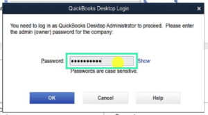You'll need to enter your admin password before you can add, remove or edit users in QuickBooks Desktop.