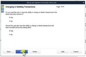 Giving a new user access to change or delete transactions in QuickBooks Desktop.