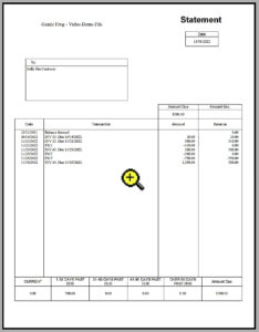 Preview of a customer statement in QuickBooks Desktop