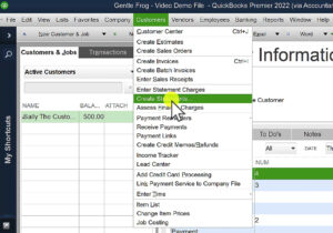 Create statements in the main menu in QuickBooks Desktop.