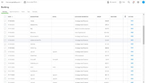 QuickBooks Online bank feed with grouping turned off.