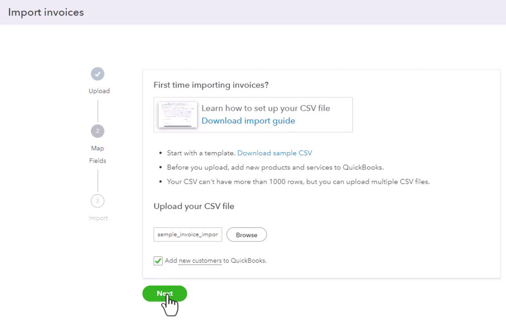 How to Import Invoices into QuickBooks Online - Gentle Frog Bookkeeping ...