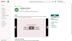 On the right-hand-side click the Connect button to being connecting your QBO with Gusto.