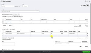 Bank Deposit to delete and instead connect to a payment in QuickBooks Online.