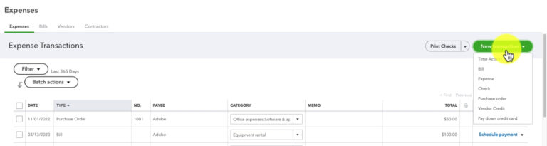 Vendor Transactions in QuickBooks Online - Gentle Frog Bookkeeping and ...