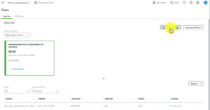 Opening Sales Tax Settings in QBO.