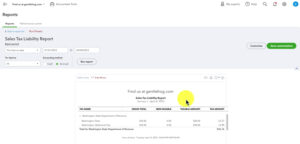 Tax Liability Report in QBO.