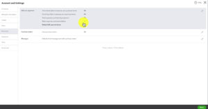 Bills and expenses options in the Account and settings of QBO.