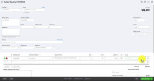 Example QBO Sales Receipt.