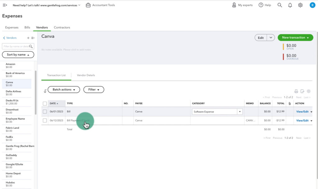 How to Fix a Double-Entered Payment in QuickBooks Online - Gentle Frog ...