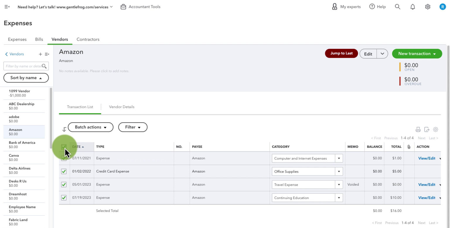How to Reclassify Expenses in QuickBooks Online - Gentle Frog ...