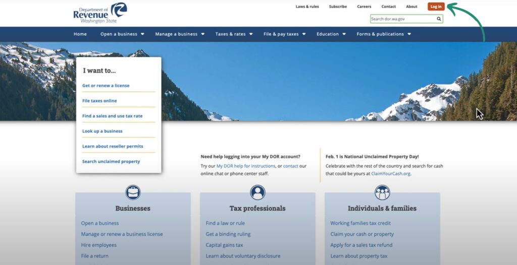 Secure Access Washington Sign In How to File WA DOR Excise Tax Return - Gentle Frog Bookkeeping and ...