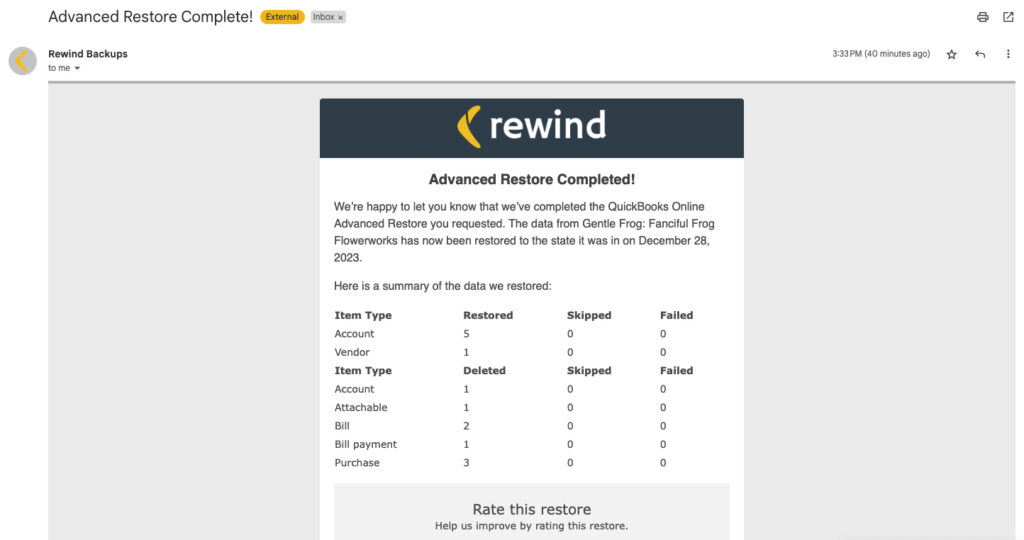 Restoring QuickBooks Online Using Rewind Backup Software - Gentle Frog ...