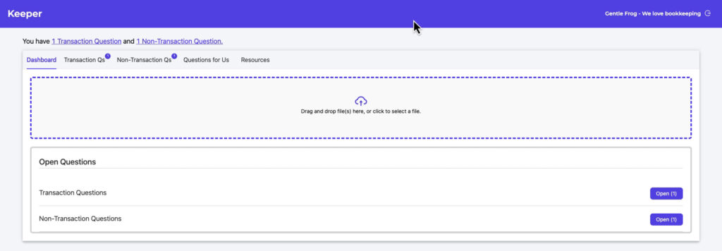 Keeper.app client portal