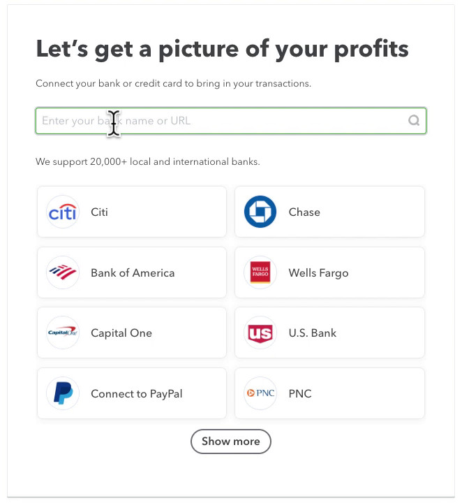 Search for your corporate credit card bank